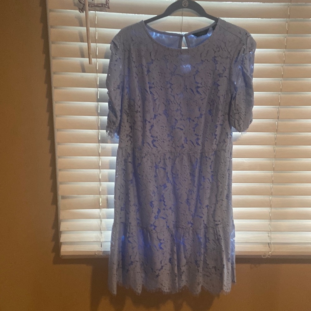 Lace light blue dress never worn m